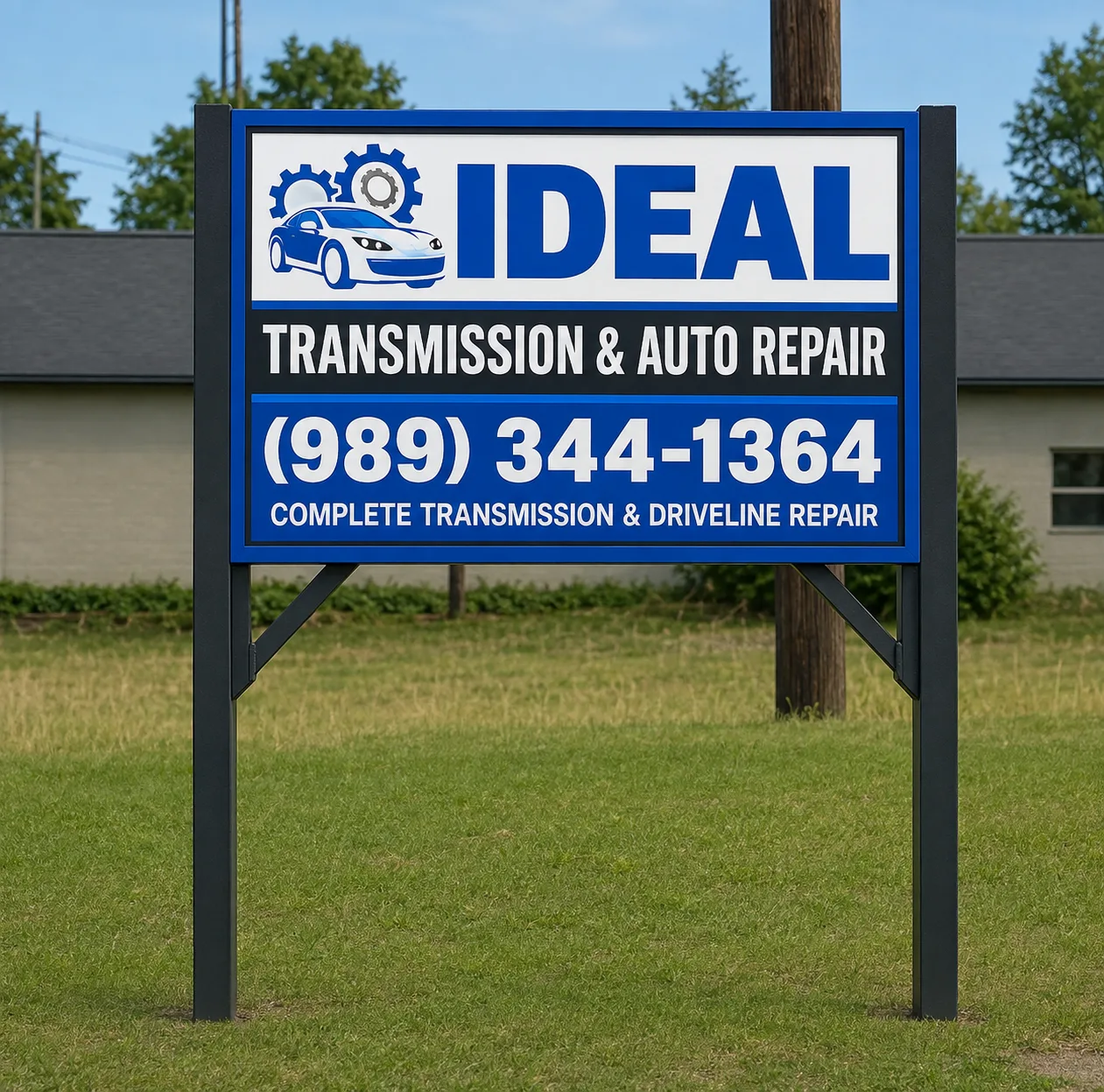 Ideal Transmission & Auto Repair sign